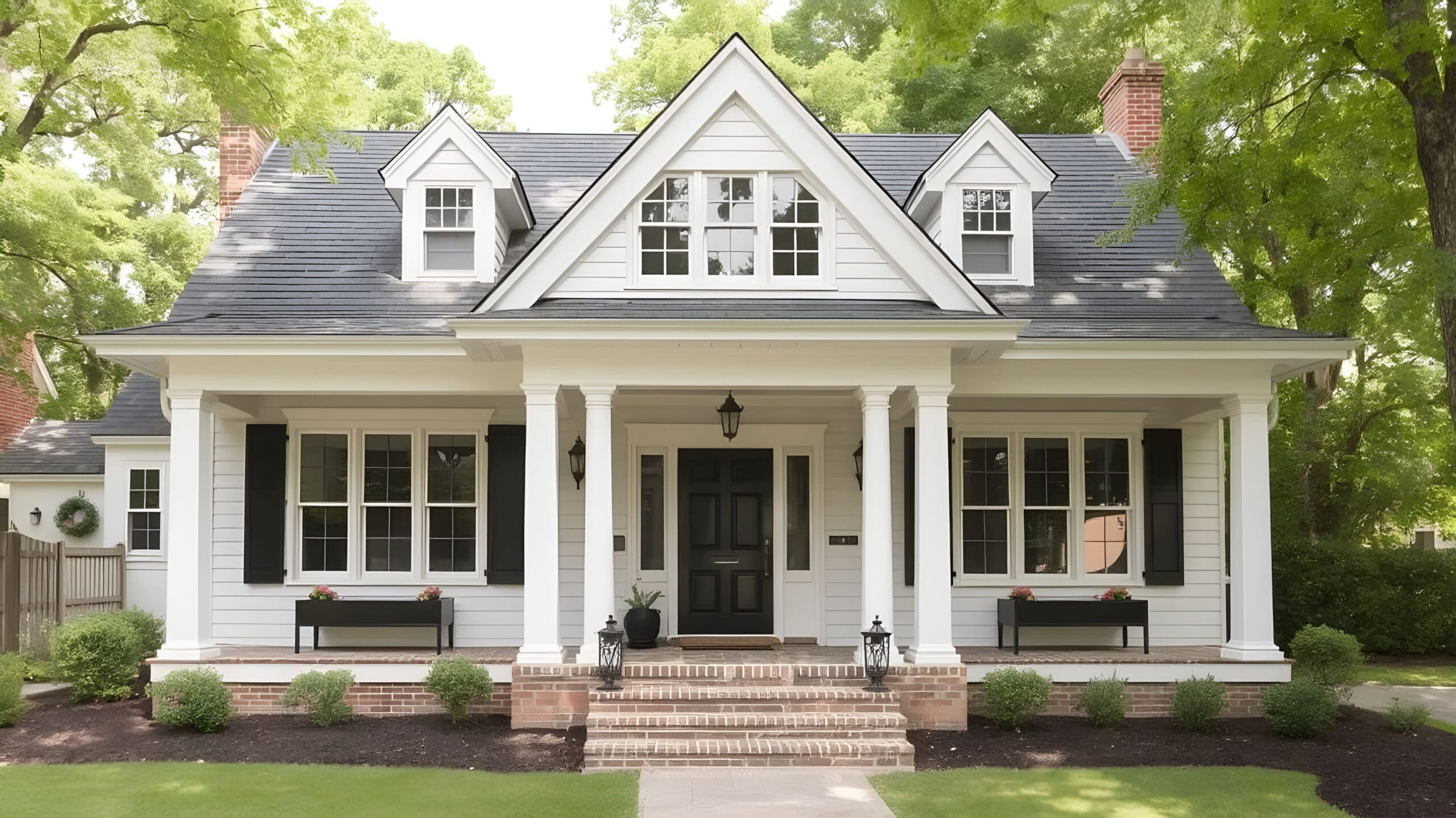 1920s dutch colonial style house in Shaker Heights exterior gambrel roof